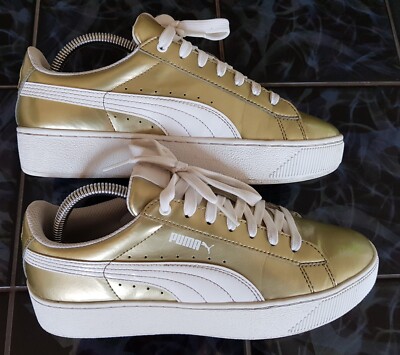 PUMA Vikky Platform Metallic Low-Top-Sneak  ORIGINAL  Damen  Gr. 39 Gold