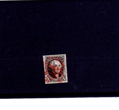 KAPPYSTAMPS USA #2 1847 10c WASHINGTON USED FOUR MARGINS NO FAULTS ST2
