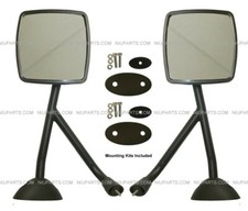 Hood Mirror Black W Arm Mounting Kits - Lh Rh Fit International Truck 4300 Hood Mirror Black W Arm Mounting Kits - Lh Rh Fit International Truck 4300