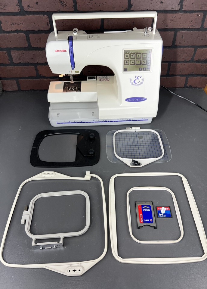 Janome Memory Craft 300e Computerized Embroidery Sewing Machine eBay