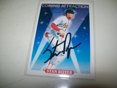 1993 TOPPS STAN ROYER AUTOGRAPH SIGNED AUTO #820 ST. LOUIS CARDINALS