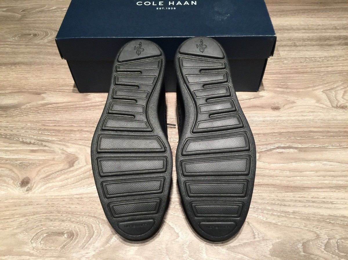 Cole Haan LunarGrand Long Wing Tip Leather Black Men's 7