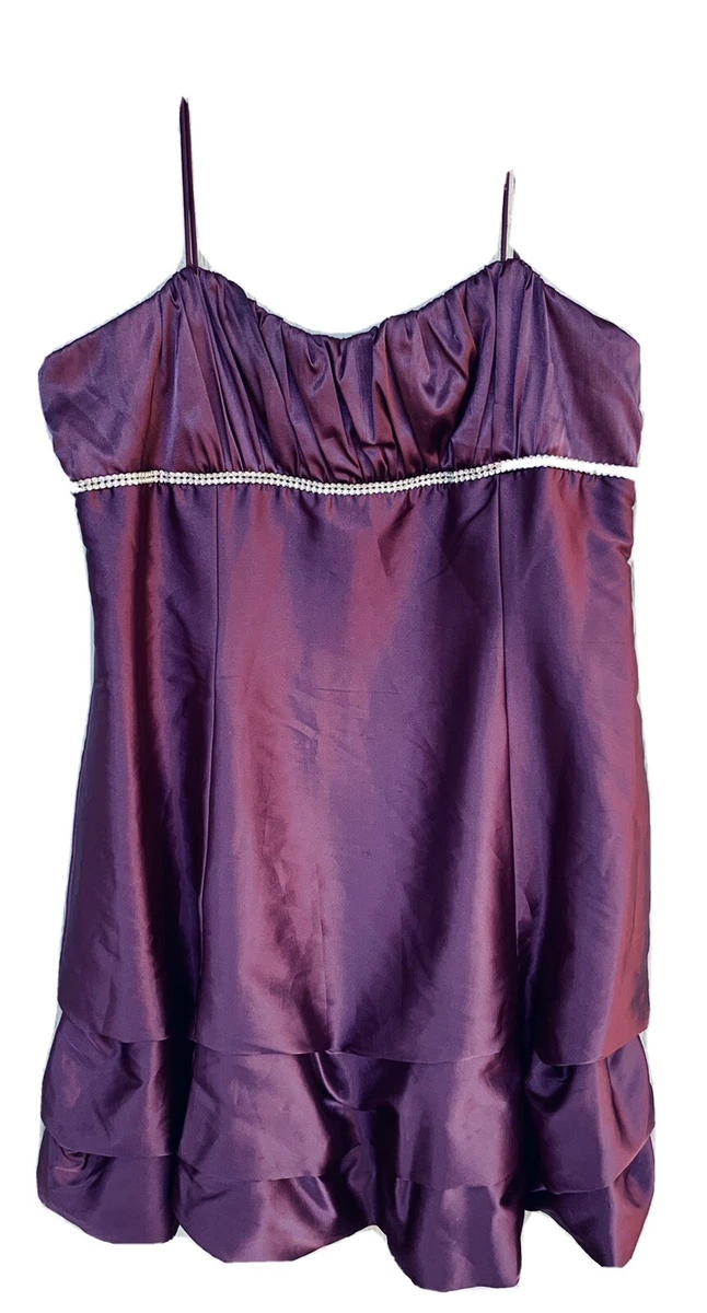 purple semi formal dress