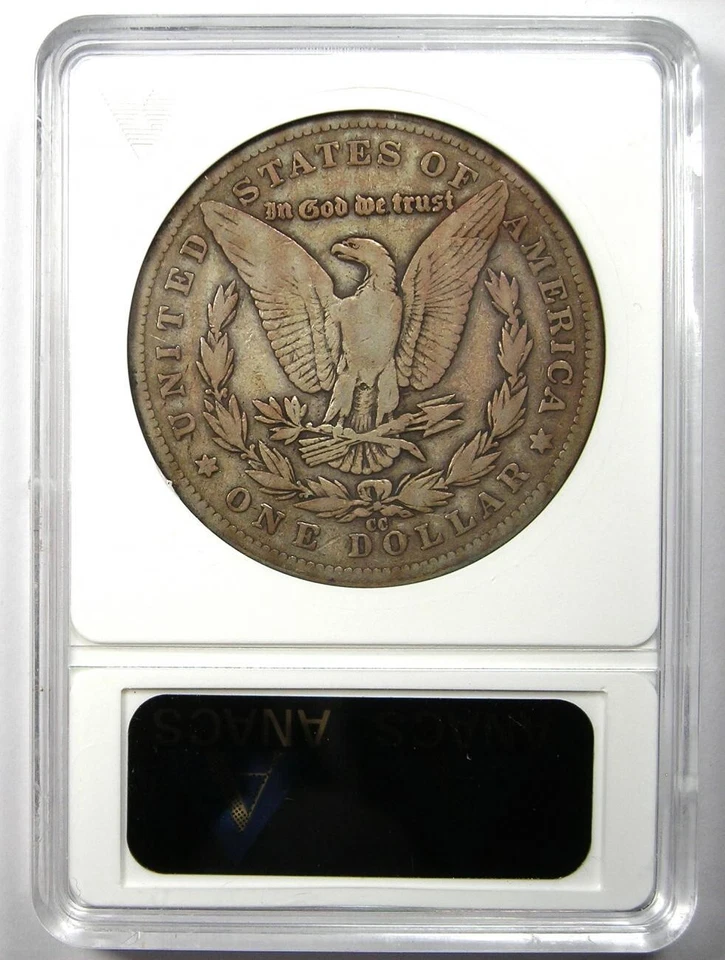 1889-CC Morgan Silver Dollar $1 Carson City Coin - ANACS F12 Details - Rare Date - Image 3 of 4