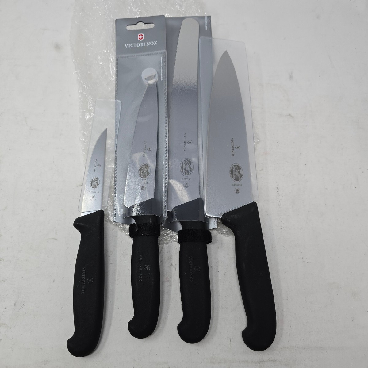 Victorinox Swiss Classic Kitchen Knife Set, Pieces Mixed Knives Black