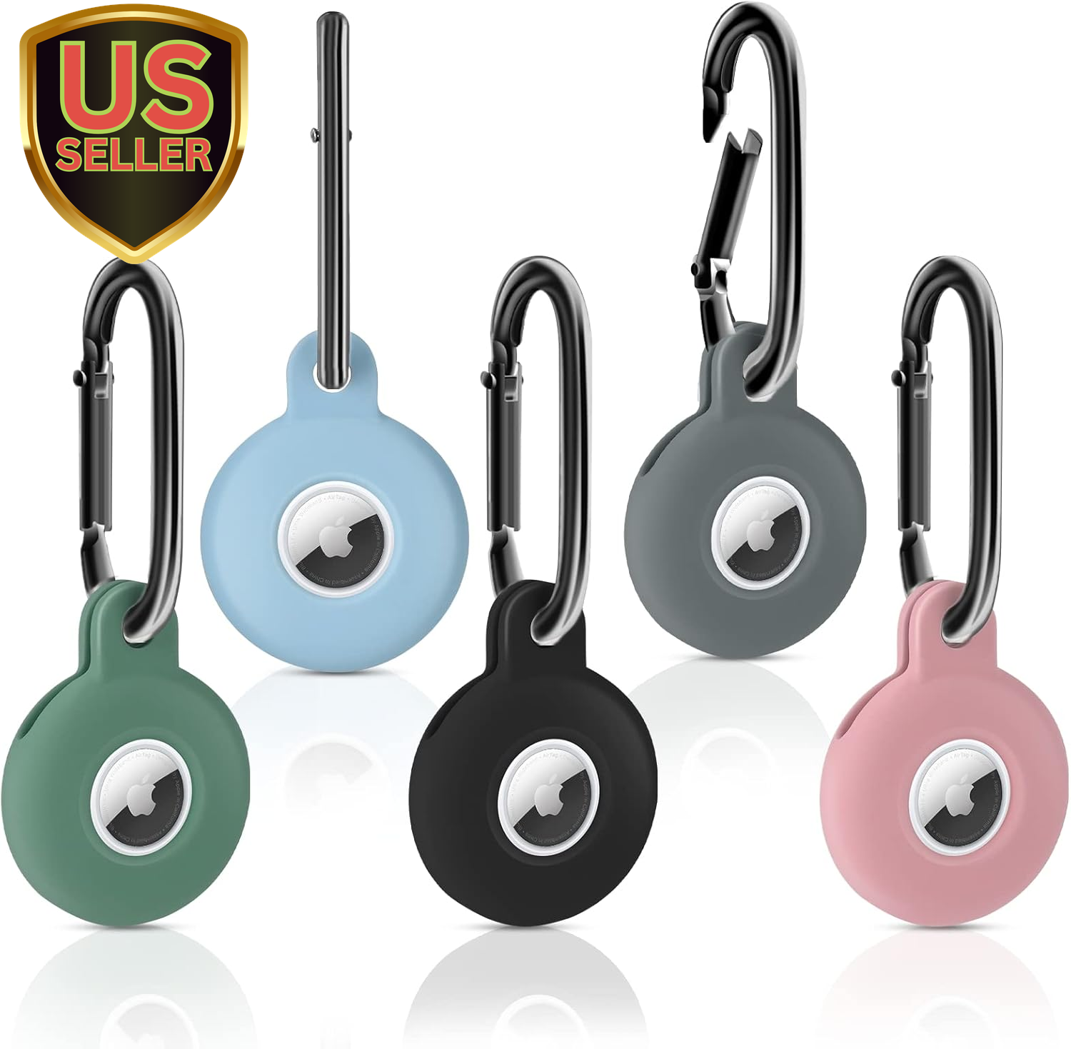 Anti-Scratch Silicone Airtag Holder with Durable Keychain for Secure Protection