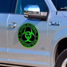 Green Zombie Outbreak Response Team Sticker Biohazard Dead Gun Decal Green Zombie Outbreak Response Team Sticker Biohazard Dead Gun Decal