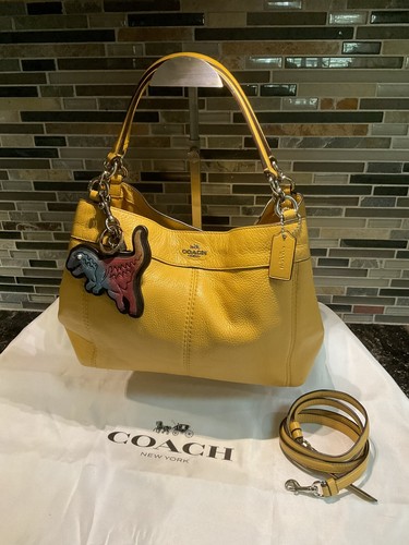 yellow coach shoulder bag
