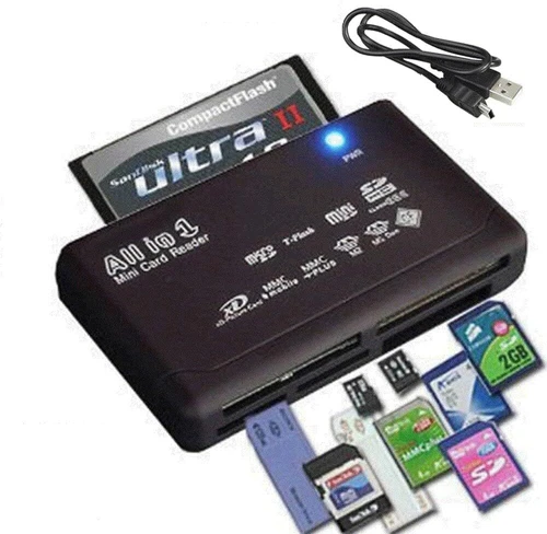 Memory Card Reader Mini 26-IN-1 USB 2.0 High Speed For CF xD SD MS SDHC - Picture 1 of 9