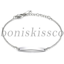 Women's Adjustable Stainless Steel Ankle Chain Anklet Bracelet Free Engraving