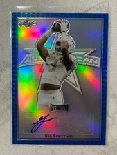 GEE SCOTT JR. Ohio State 2020 Leaf Army All-American Blue Metal AUTO # 2/20