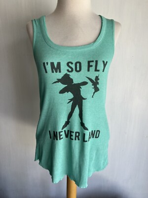 I'M SO FLY Official Disney TINKER BELL NEVERLAND PETER PAN Tank Top Shirt Medium