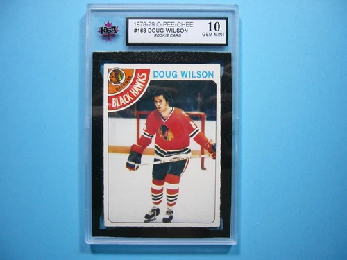 1978/79 O-PEE-CHEE NHL HOCKEY CARD #168 DOUG WILSON ROOKIE RC KSA 10 GEM MT OPC