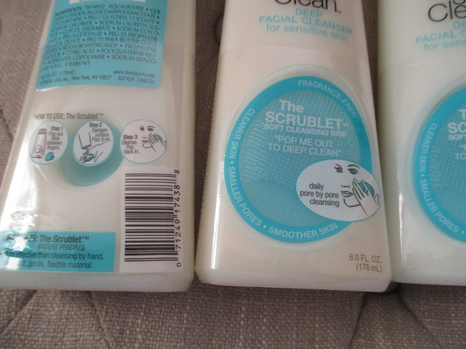 Limpiador profundo limpio 4 Loreal Go 360 para piel sensible con disco 6 oz descontinuado Foto 3 de 4