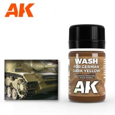 AK Interactive AK300 Weathering Dark Yellow Wash Enamel 35ml - US