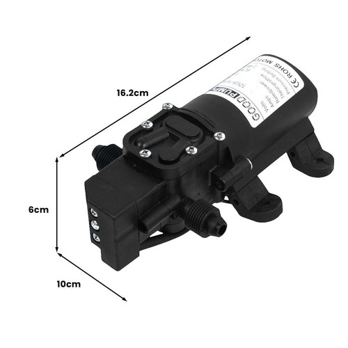 12V Self-Priming Water Pump Diaphragm Sprayer Marine Boat RV Camper Shower +Hose - Picture 10 of 12