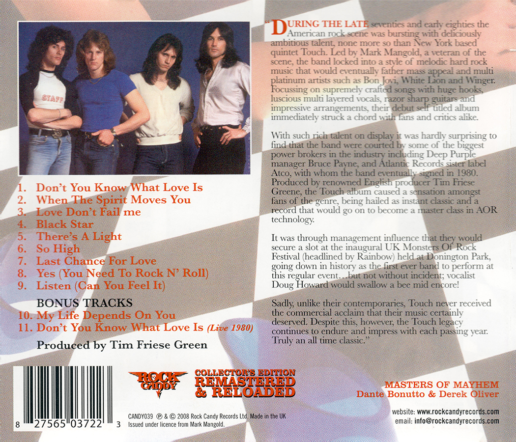 Touch ~ Touch (1980) CD 2008 Rock Candy Records UK •• NEW •• | eBay