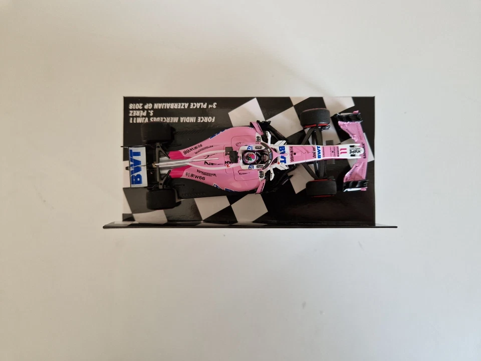 Minichamps 1/43 Force India Mercedes VJM11 S. Perez - 3° Gp Azerbaijan 2018 - Immagine 3 di 4
