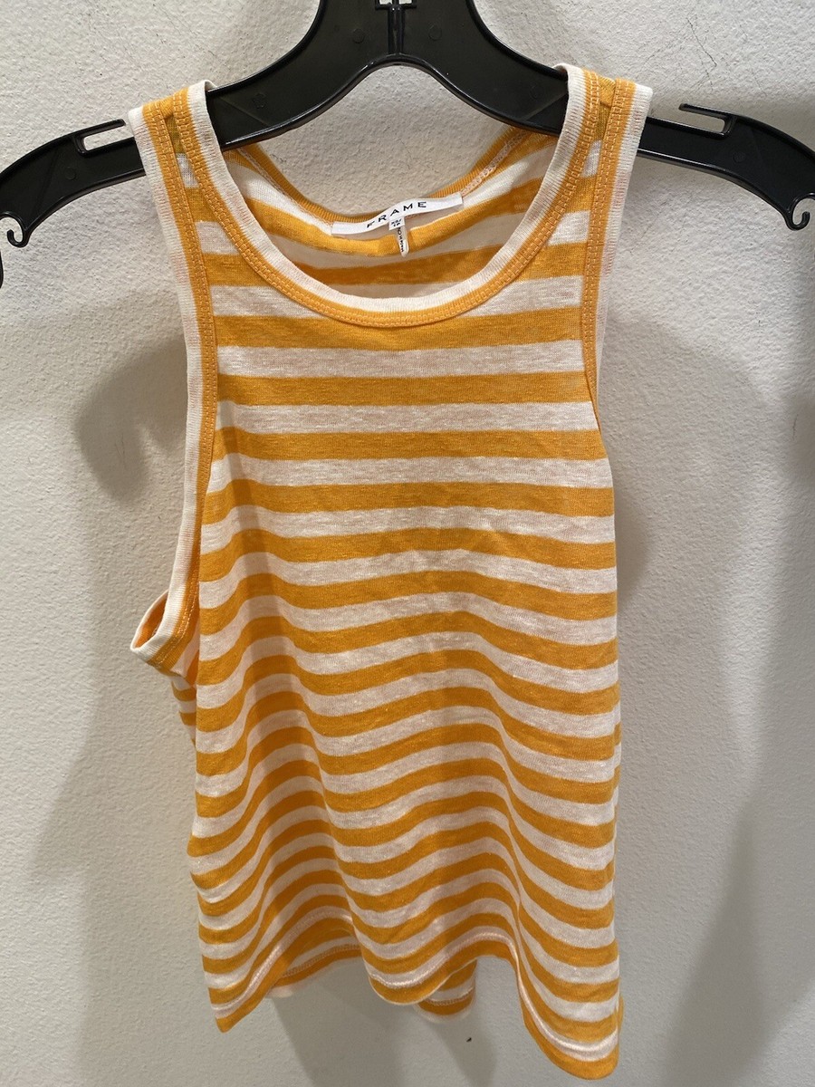 Brand new frame orange striped Tank Top linen size xs | eBay