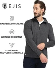 Ejis Men's Conquest Athletic Quarter Zip Heather Dark Grey Pullover