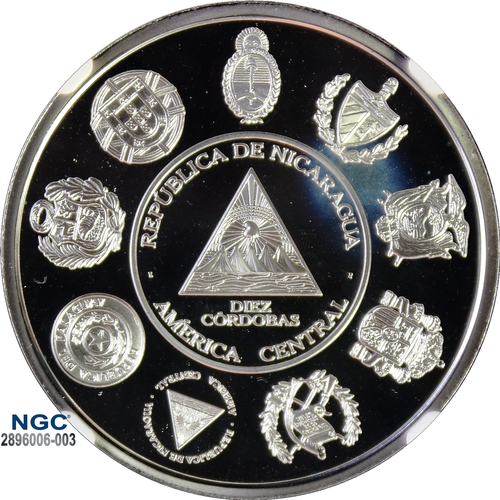 2017 Nicaragua S10C Ibero-American Series Volcan Momotombo NGC PF 69 UC - Picture 6 of 16