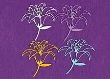 EASTER LILY  2 die cuts scrapbook cards