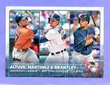 2015 Topps  #2  AL Batting Leaders  Jose Altuve/Victor Martinez/Michael Brantley
