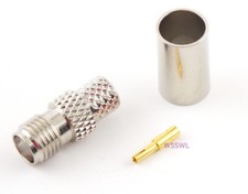 SMA Female Coax Connector Crimp RG-8X LMR-240 2-pcs -USA Ham Radio Seller