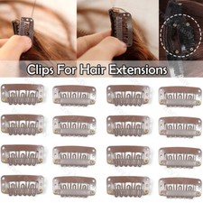 50Stücke Snap Edelstahl-Clips für Clip-In-Haarverlängerungen Echthaar Kunsthaar