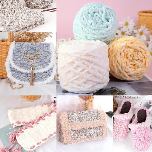 100G Skeins Yarn Chunky Crochet Chenille Milk Baby Velvet Soft Knitting Wool Lot - Picture 19 of 39