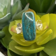 Green Peruvian Opal Ring Size 6 925 Sterling Silver 0885