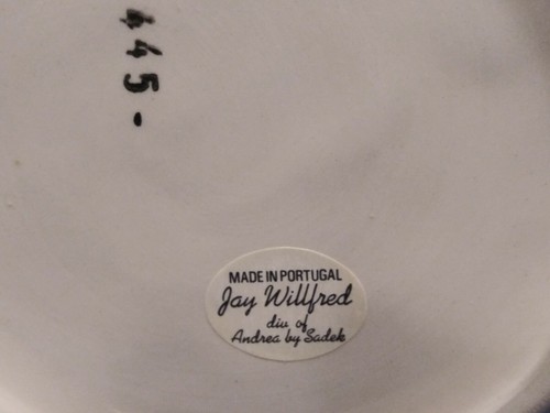 Vtg Jay Willfred Andrea by Sadek Made in Portugal Hand Painted Decorative Plate - Picture 6 of 6