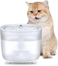 Cat Water Fountain with Cordless Pump, 2L Ultra Quiet Dog Fountain, Automatic 2L