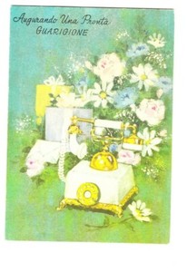 1 ONE Italian Get Well card  5055A 9  Augurando Una Pronta Guarigione