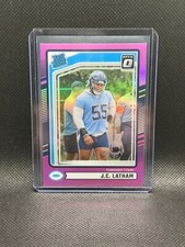 2024 Panini Donruss - Rated Rookie J.C. Latham #340 Optic Preview Pink Prizm
