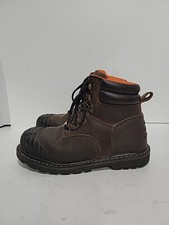 AD TEC BROWN LEATHER STEEL TOE WORK ANKLE MENS 7.5W BOOTS