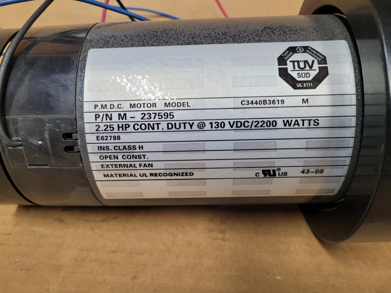 Treadmill Motor P/N F-237595 Model B17225R041 2.25HP 130VDC 