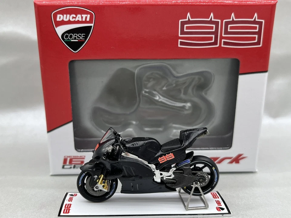 🇺🇦 1:43 SPARK DUCATI GP16 MOTO GP 2016 JORGE LORENZO #99 MotoGp Black Carbon - Image 2 of 4