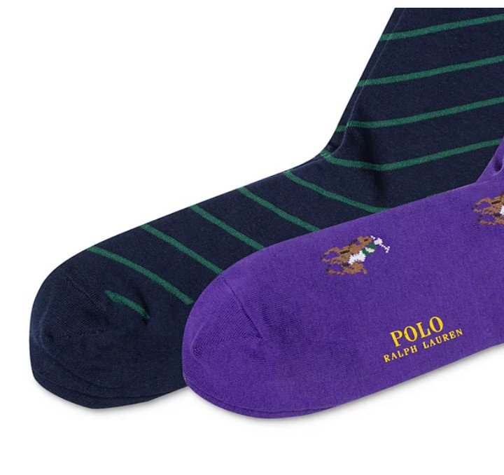 Polo RALPH LAUREN Socks Set Men's All Over Pony Green/Black/Purple/Blue/Pink thumbnail 4