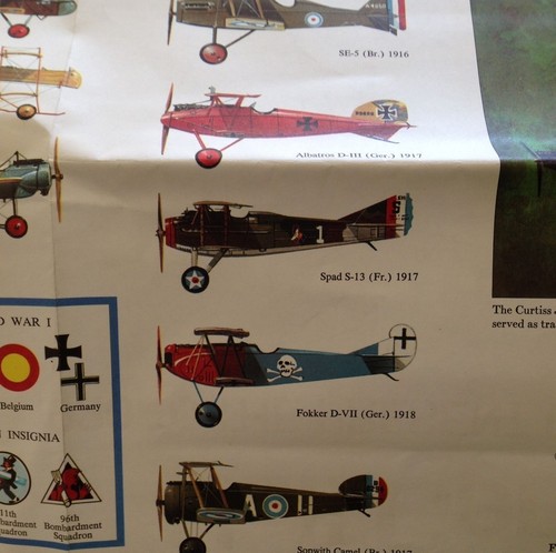 POSTER OF FAMOUS AIRCRAFT FROM 1903 TO 1919 - Picture 4 of 4