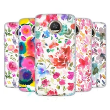 OFFICIAL NINOLA WATERCOLOR ARTISTIC FLOWERS SOFT GEL CASE FOR MOTOROLA PHONES