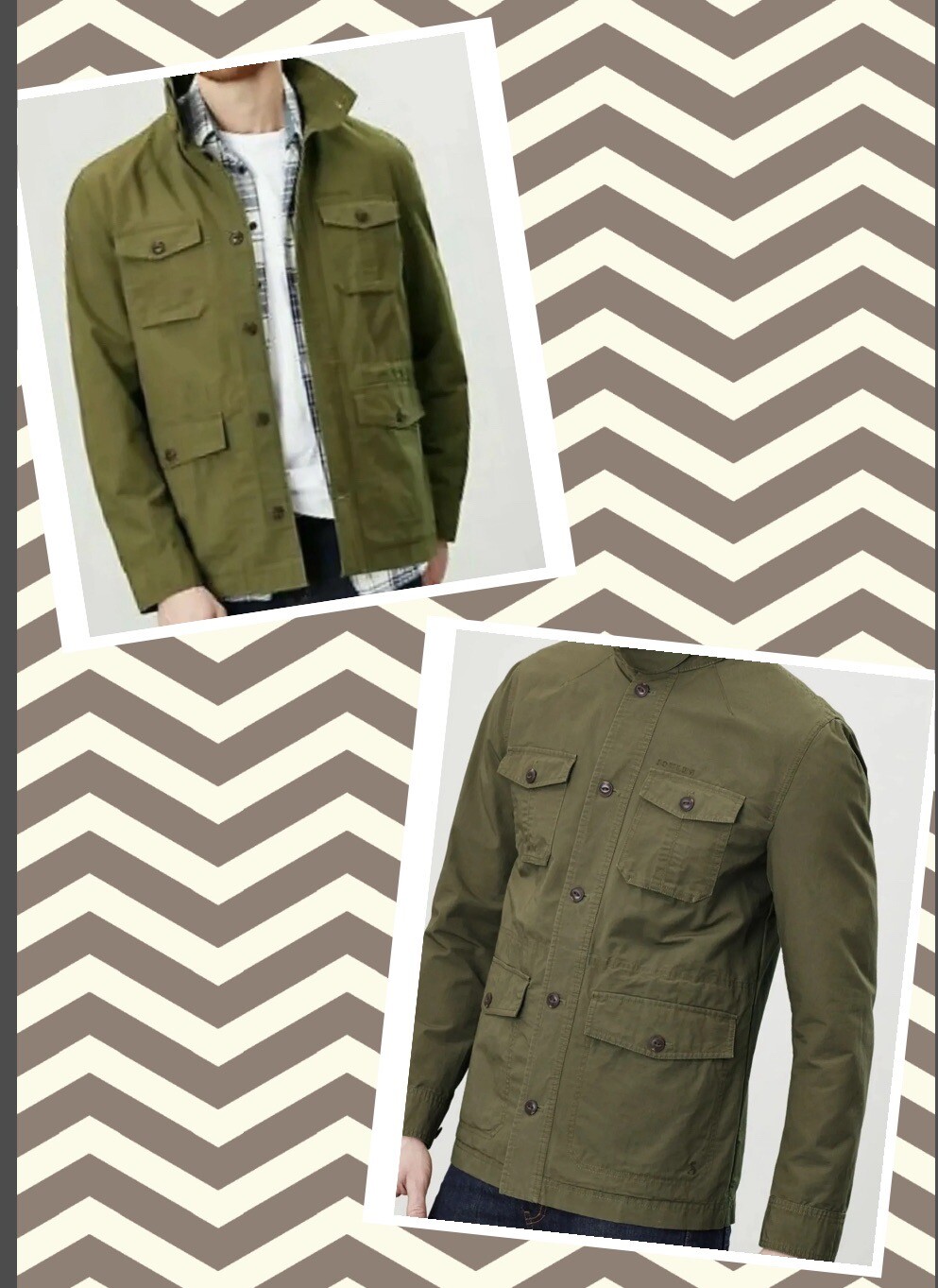 Joules Men Oakes Cotton Military  Style Jacket - Green -  UK Size XL image 8