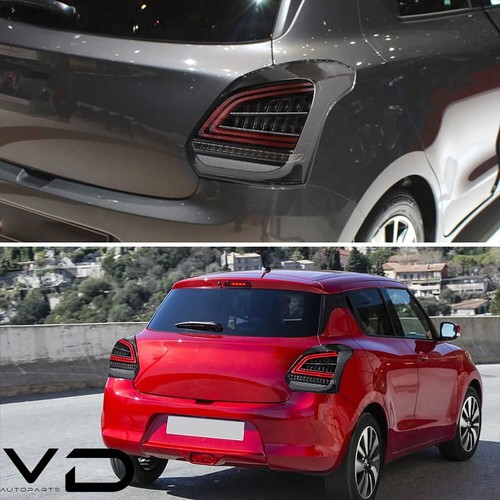 VLAND Full LED Tail Lights For 2017-19 SUZUKI SWIFT Sport 3 MK3 Black Rear Lamps - Picture 14 of 14