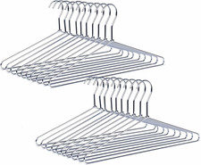 30 Pack Heavy Duty Metal Shirt Coat Hangers, Stainless Steel Clothes Hanger with
