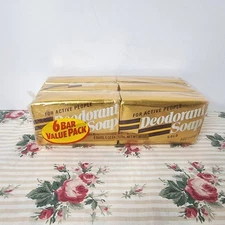 Vintage Kmart For Active People Deodorant Soap Gold- 6 Bar Soap 5 Oz each