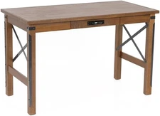 OS Home and Office 33248 Desk with USB, Hewn Pallet