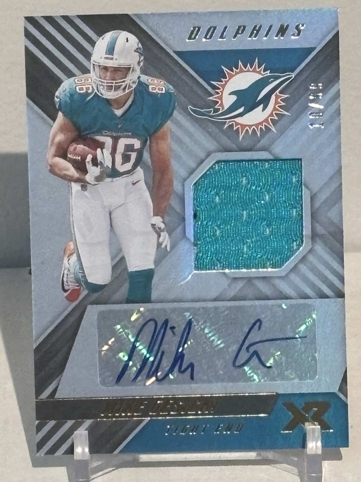 Mike Gesicki Panini XR Rookie Swatch Autograph #RSA16 Base