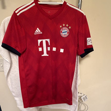 adidas FC Bayern Munich Climalite Red Soccer Jersey Shirt, Size S