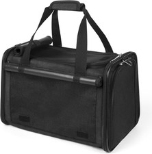 25 Lbs Lightproof Soft Sided Large Cat Carrier for Small Pet Dog Airline Approve