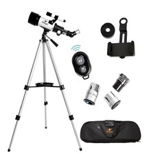 Gskyer 70mm 400mm AZ Refractor Telescope New w/ Tripod Phone Adapter Remote